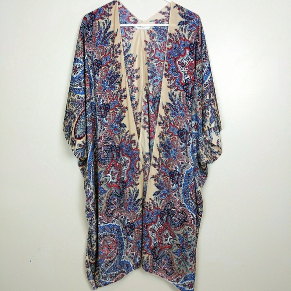 Poema Other - Kimono Bohemian Duster Wrap Drape Cover Up J122S4